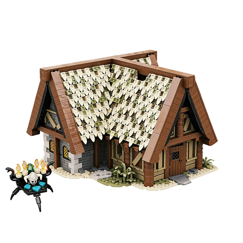 2772-teiliges Konstruktionsset Whiterun Breezehome Haus MOC Anpassbares Modulares Baustein-Design-Modell DIY Urlaubsspielzeug Geschenke