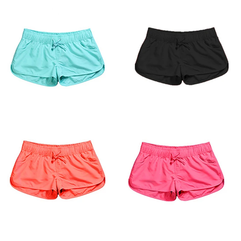 Pantalones cortos informales de verano para mujer, Shorts deportivos transpirables de cintura elástica, holgados, para Yoga y playa