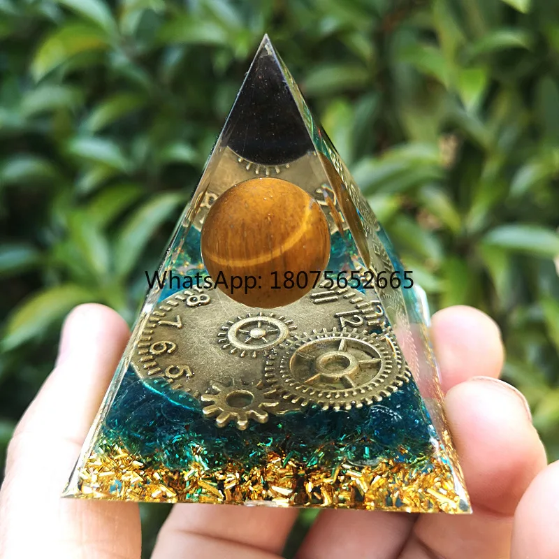 New crystal punk pyramid resin crafts home decor