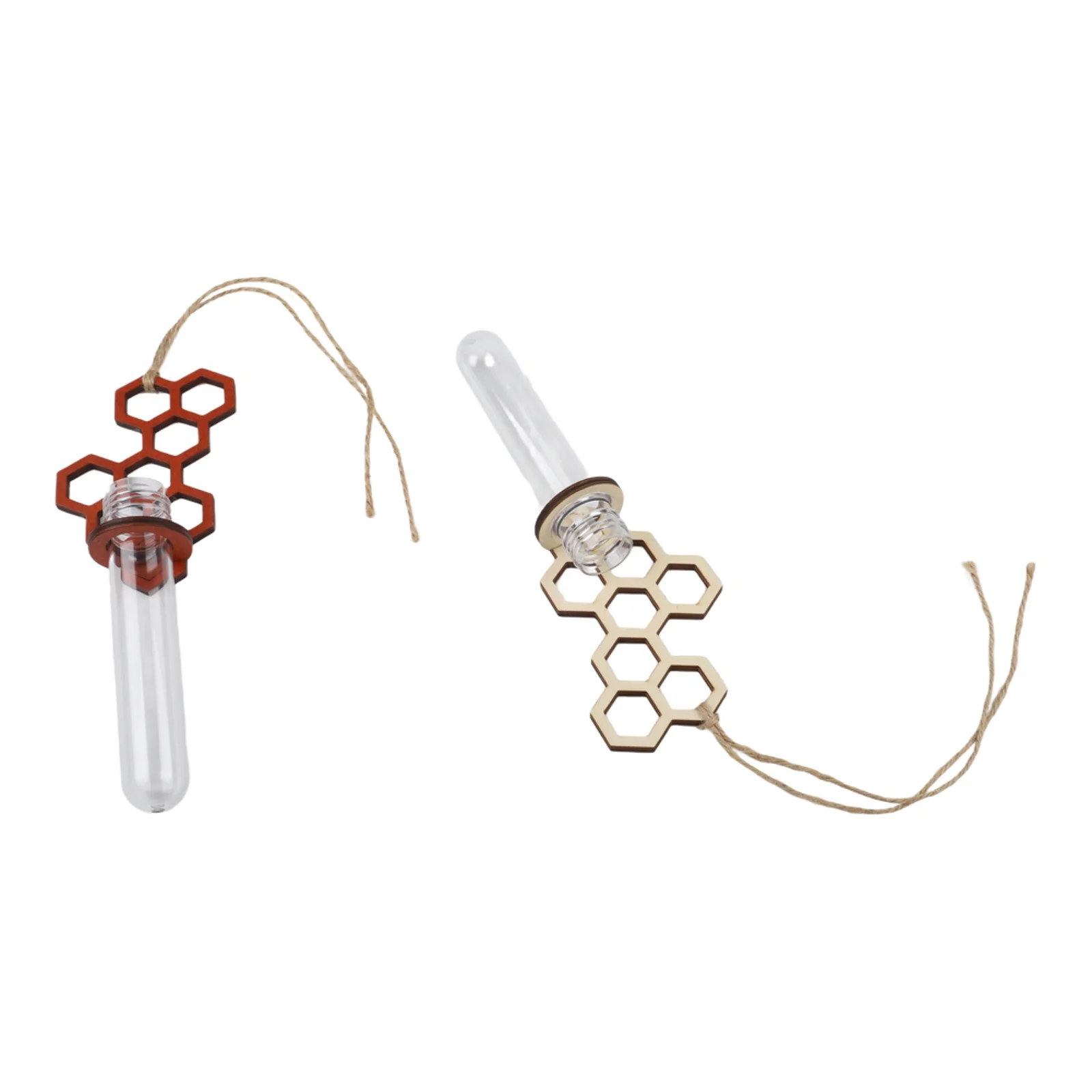 Wall Mounted For Honeycomb Test Tube Vase Set for Decorative Flower Display with Wooden Frame for Home and Office