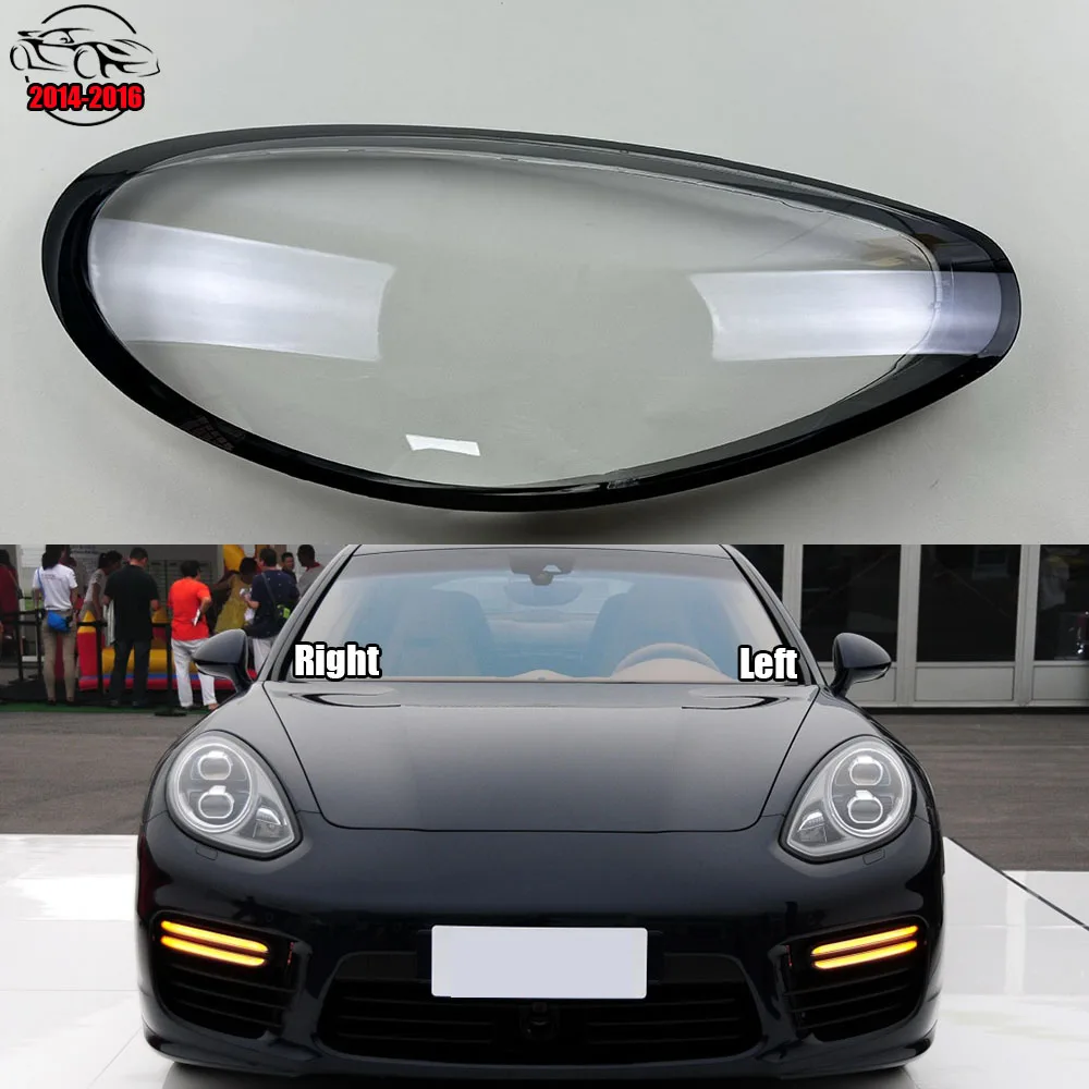 

For Porsche Panamera 2014-2016 Car Front Headlight Cover Auto Headlamp Caps Lampshade Lampcover Head Lamp Light Glass Lens Shell