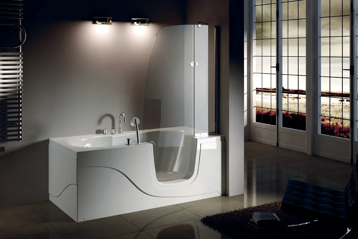 2026 Low Step Elderly and Disabled Person Massage Walk in Bathtub