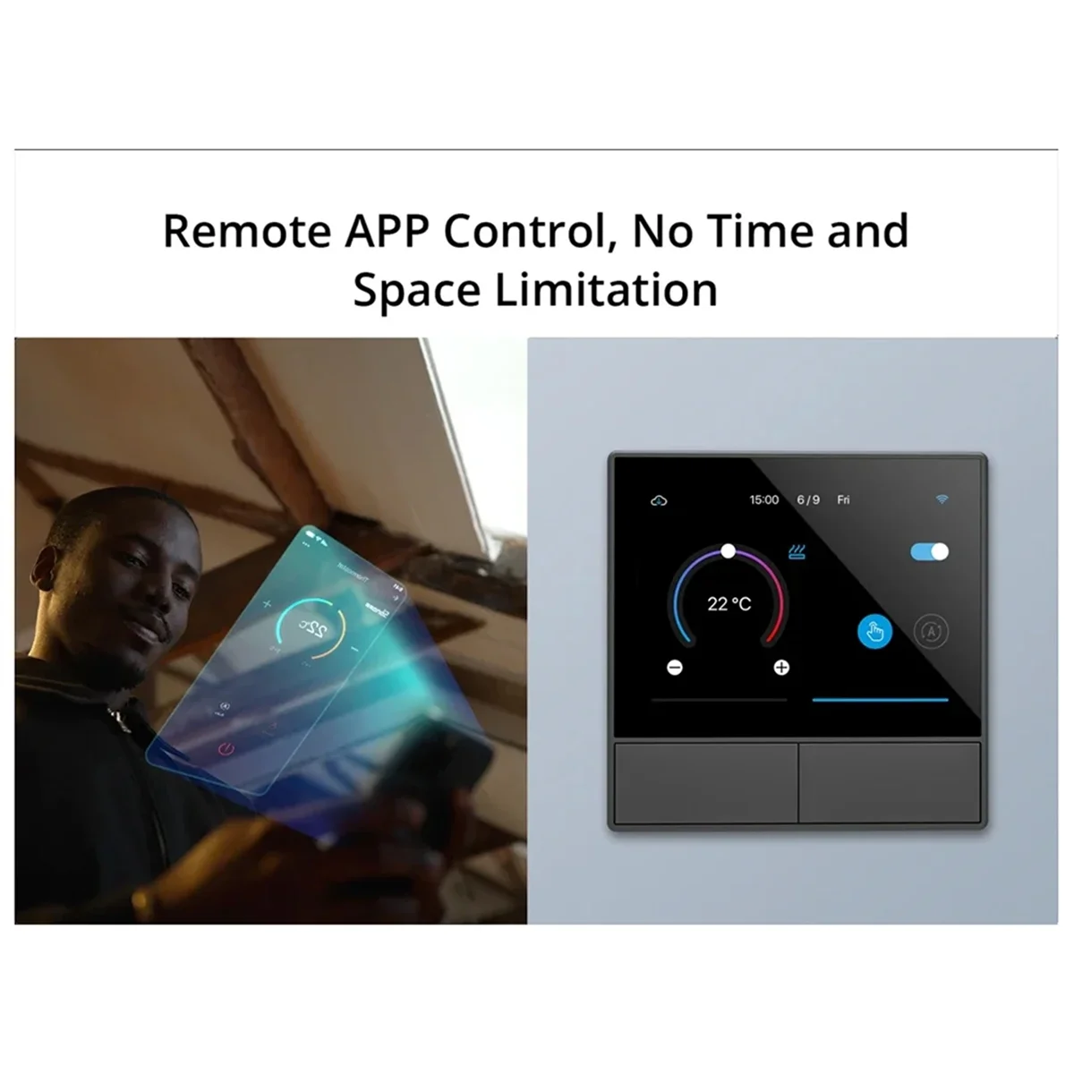 

ABZW NSPanel Smart Touch WiFi Smart Switch Scene Wall Switch EU EWeLink Thermostat for Alexa Google Home Voice Control