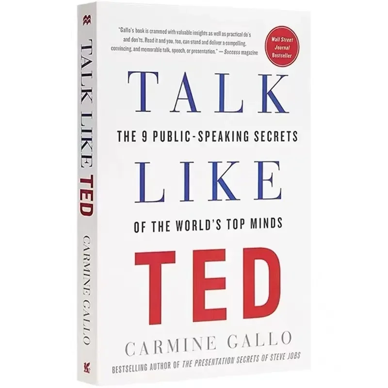 TALK LIKE TED By Carmine Gallo The 9 Public Speaking Secrets, libro en inglés de elocuencia del discurso de automejora