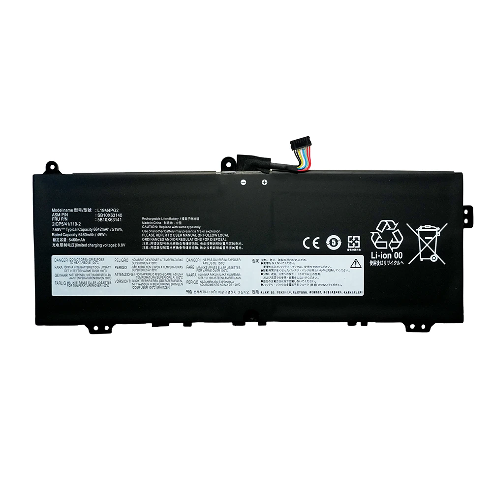 L19M4PG2 7.68V 51Wh 6642mAh OEM Laptop Battery For Lenovo IdeaPad Flex 5 CB-13IML05 L19D4PG2 L19L4PG2 free tools