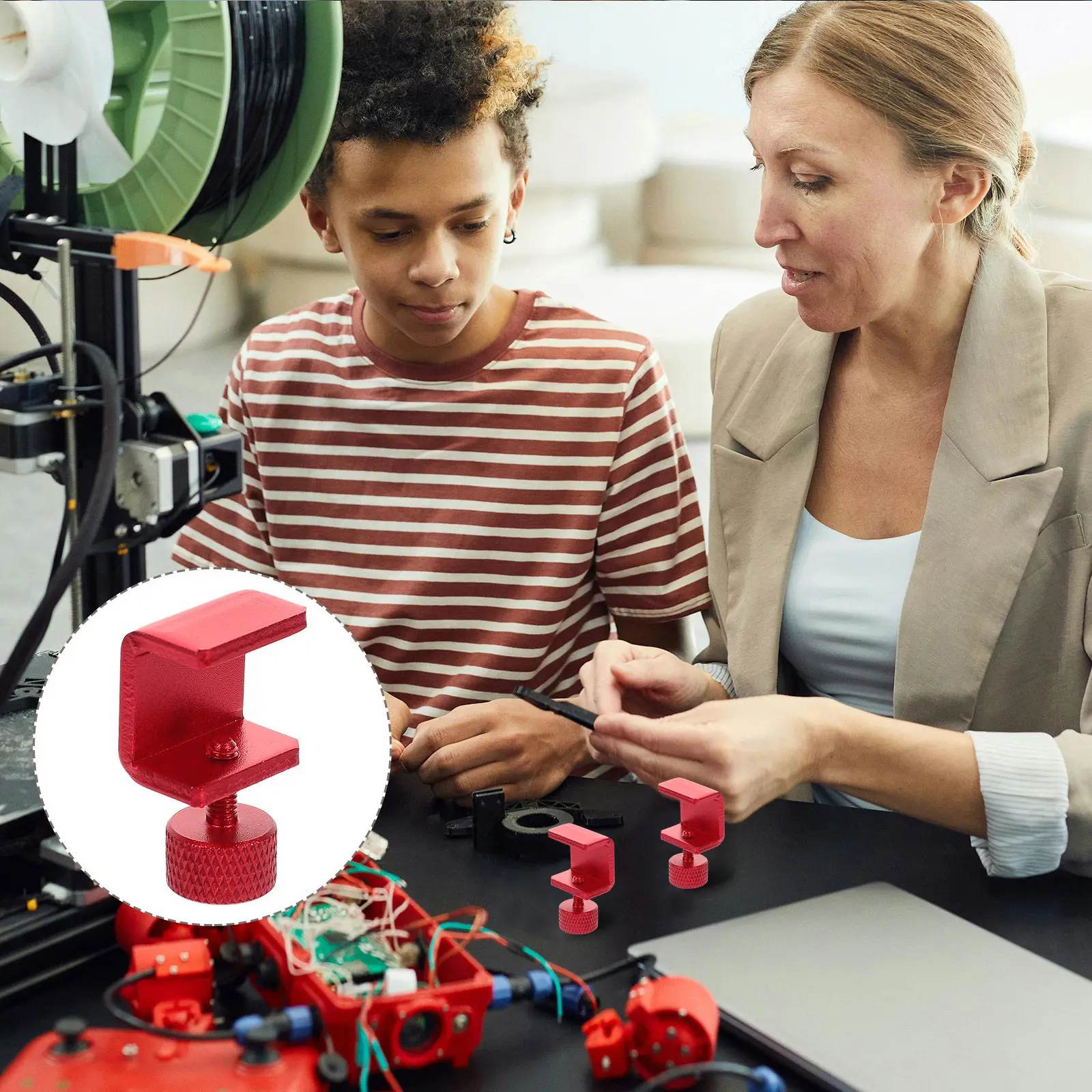 

Комплект из 4 регулируемых зажимов для стеклянной платформы 3D-принтера, алюминиевые фиксаторы для термостола, универсальные, устойчивые, надежные