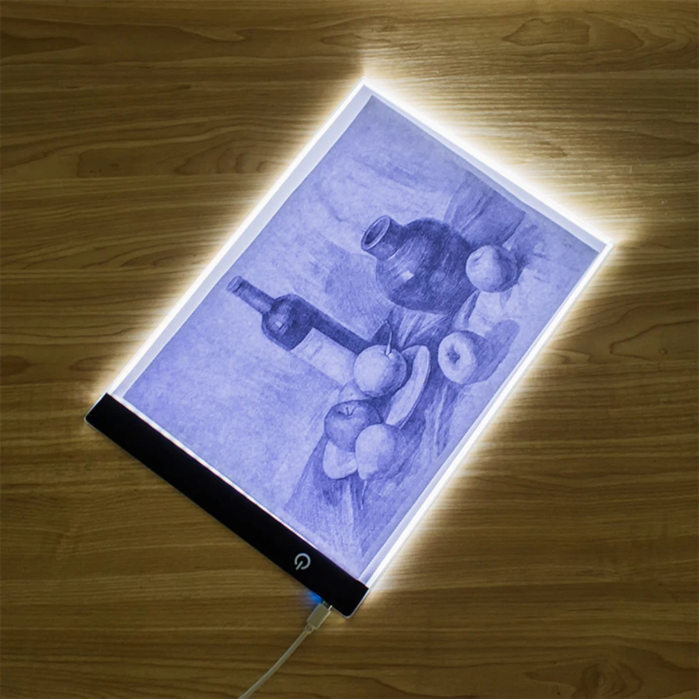 

Ultra-Thin Led Board A4 Size With Usb Cable Bright Eye-Friendly Light Portable Drawing Board Teaching Equipment Tool Stylish