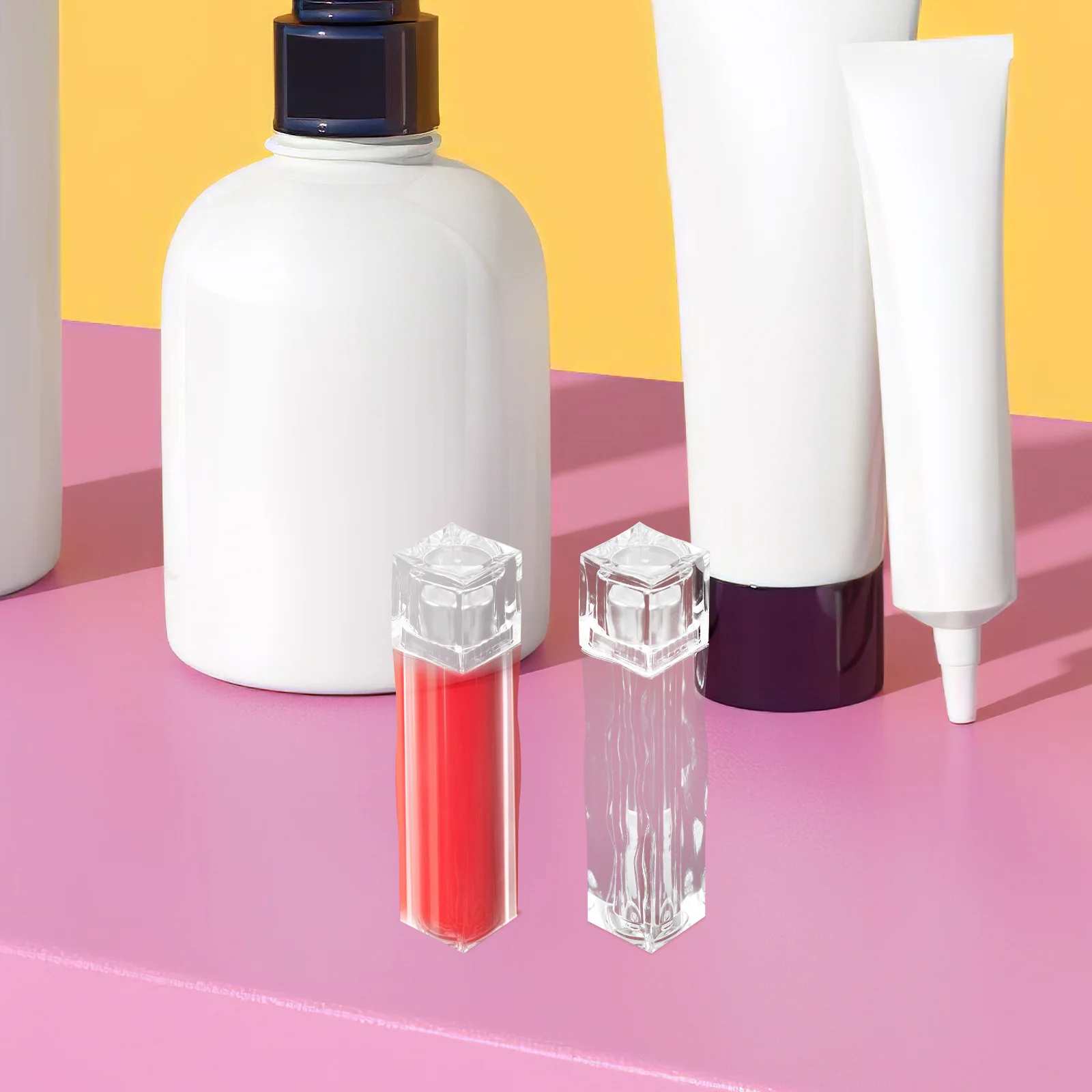 

10 Pcs Crystal Lip Gloss Tubes Transparent Containers Empty Bottles Air Traffic Control Portable Lightweight Design