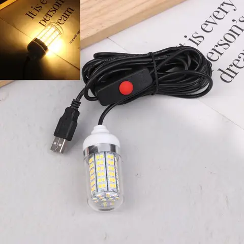 USB LED фонарь для рыбалки U  4 цвета