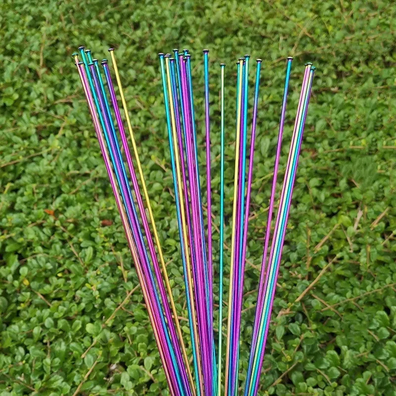 Sapim bicycle spokes Can choose any length below 310mm 2.0 round j-bend/straight pull Rainbow color bikes with copper cap spokes