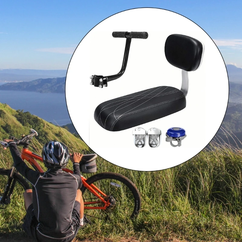 Bicycles Rear Seats Cushion Armrest Footrest Set, Bicycles Back Seats Child Safety Cushion Including Cushion & Backrest