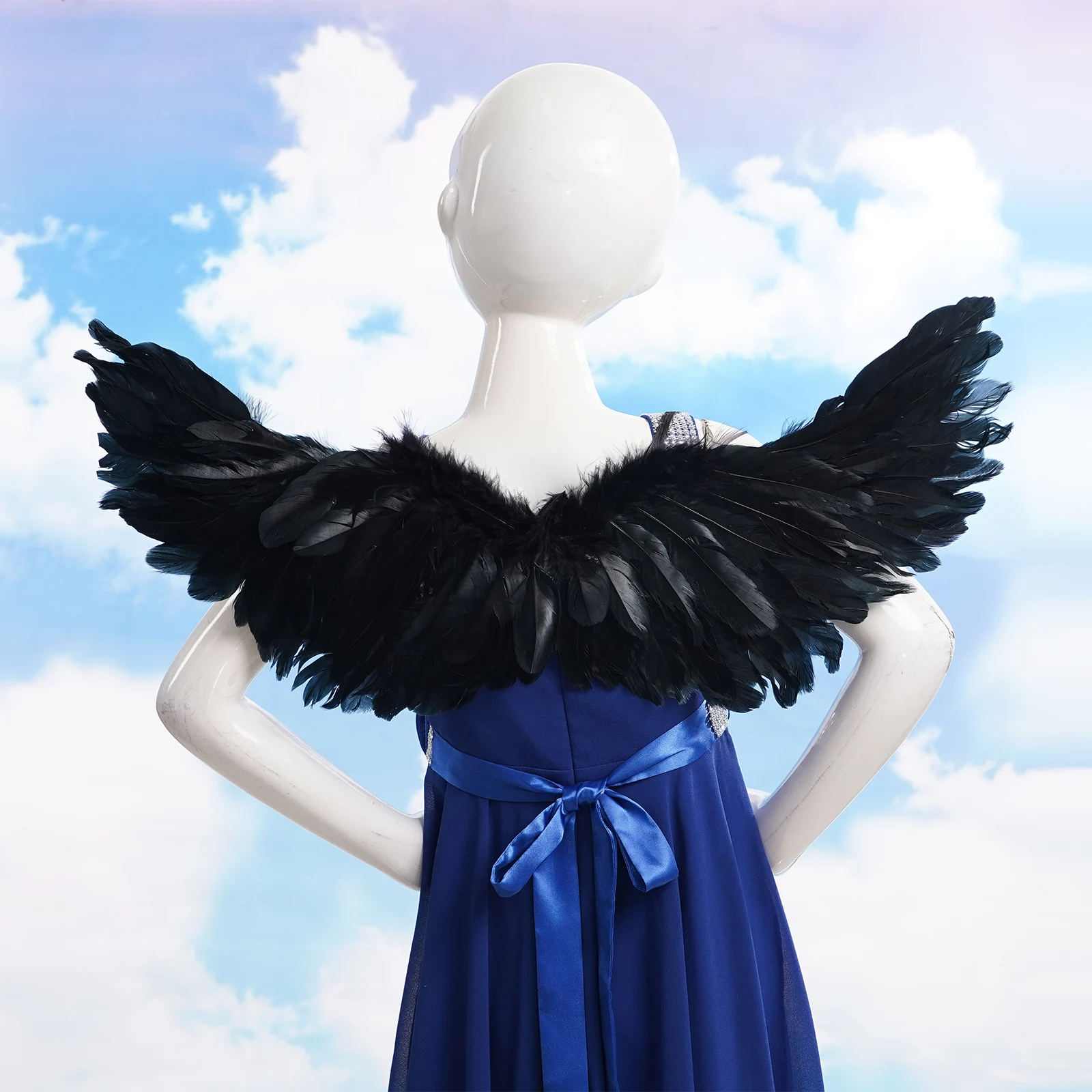 Kids Feather Angel Wings for Dance Party Costume Holiday Cosplay Performance Masquerade Carnival Holiday Photography Props Wing