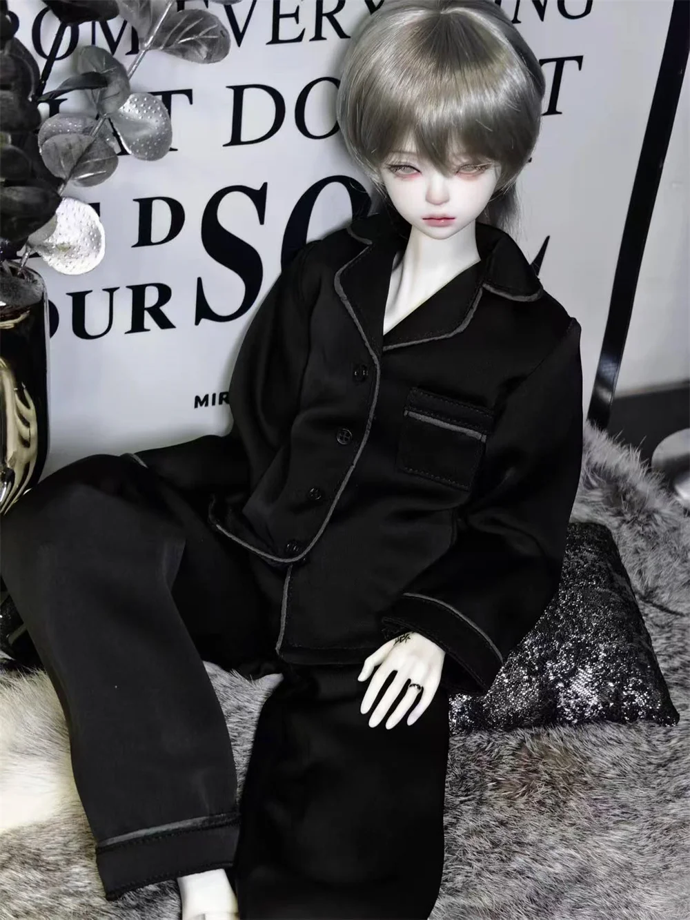 

Spot Inventory Unisex 1/4 BJD Doll Clothes Versatile Relaxed-Fit Multi-Color Pajamas Long-Sleeve Set Loungewear Doll Accessories