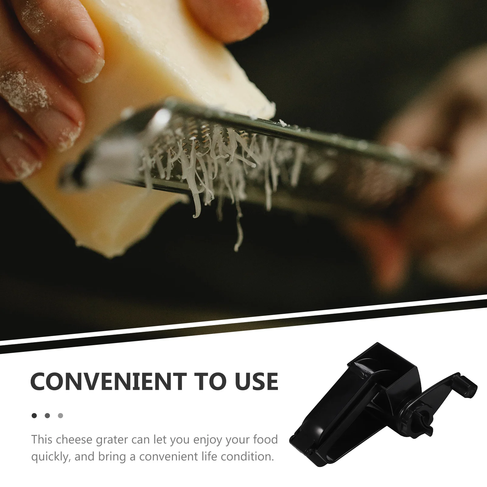 

Manual Handheld Cheese Grater Rotary Crank Plastic Kitchen Shredder Easy Use Household Cheese Slicer