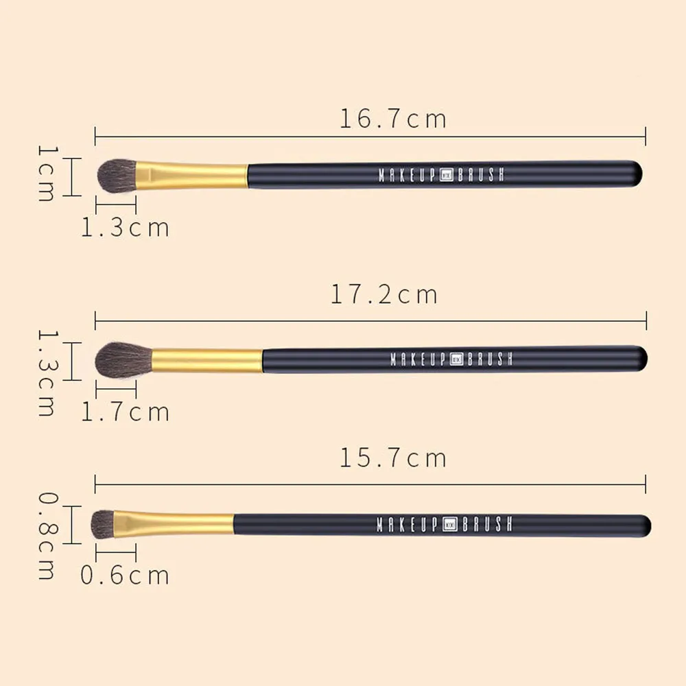 3Pcs/set Women Girls Beauty salon Ins Net red Makeup artist Eye Shadow Brush Eye Shadow Stick Makeup Brush Beauty Tool