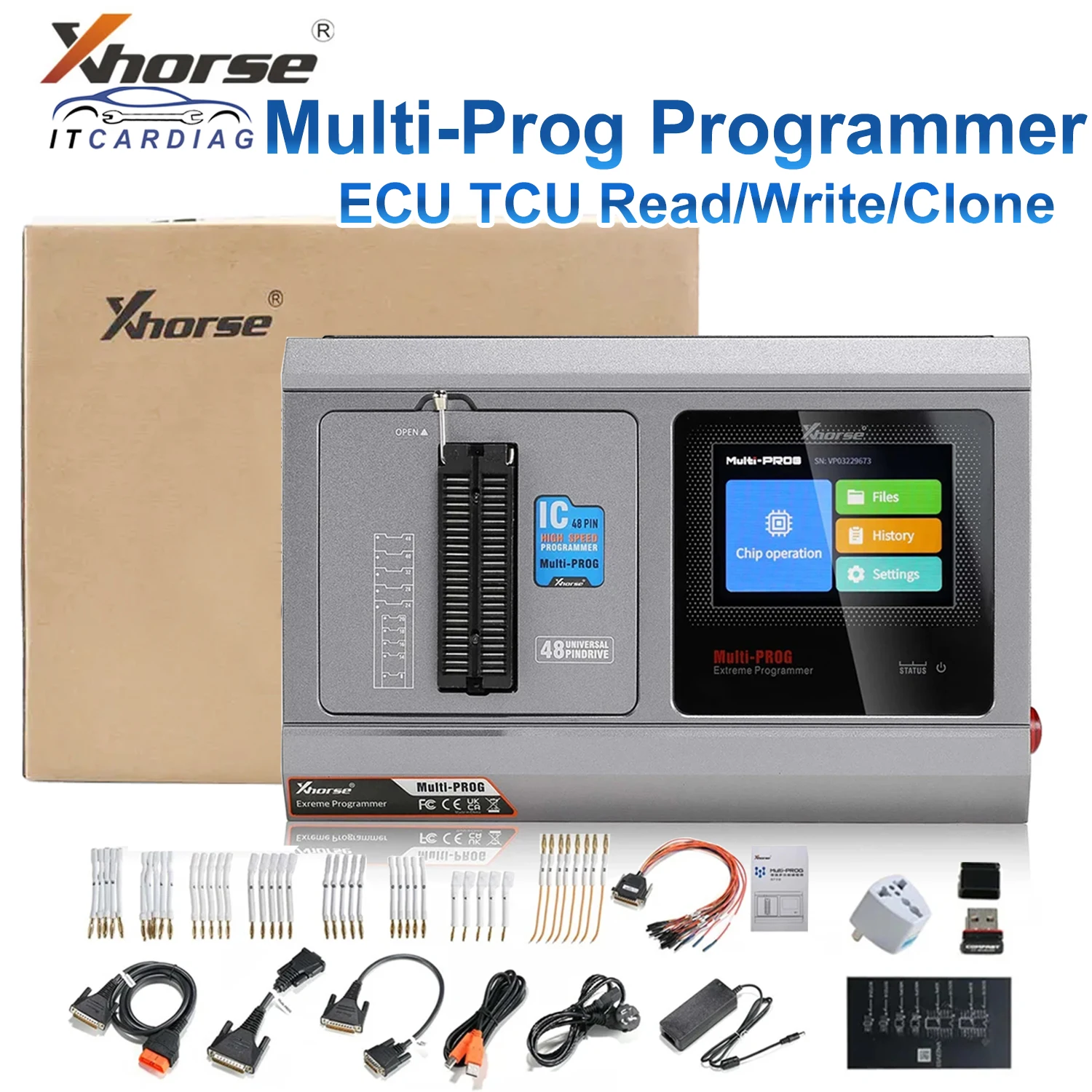 

Программатор Xhorse Multi Prog, программатор VVDI Prog с поддержкой TCU ECU для чтения/записи/клонирования