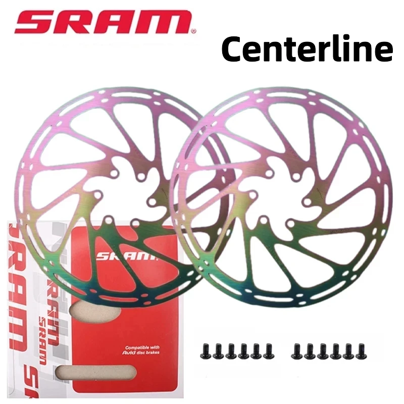 2PCS SRAM Avid Bike Brake Rotor Silver Rainbow Gold 160 180 203MM Centerline Rotor Road MTB Bicycle Disc Brake Stainless Rotors