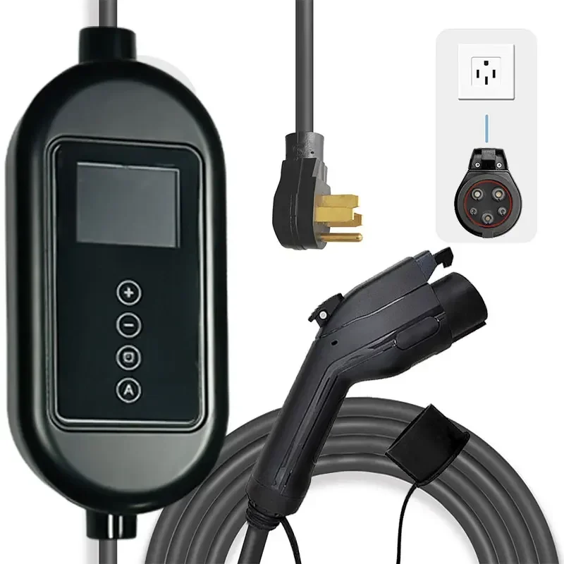 

Wholesale Portable EV Charger Electric Vehicle Fast Car Charger Adjustable 3.5KW 7KW 32A Screen Fast Charging Portable Station