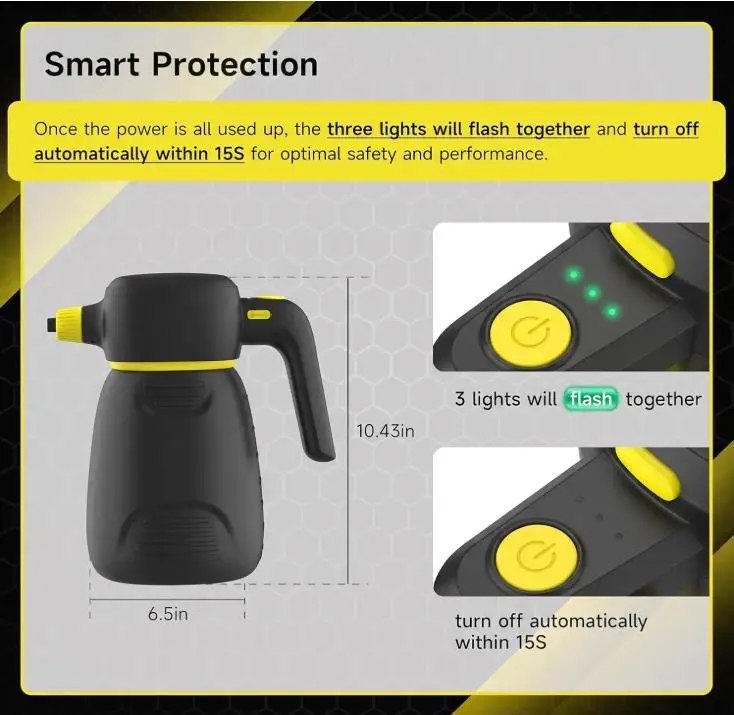 **2L Electric Foam Sprayer Cordless Car Foam Cannon Rechargeable Battery Foam Blaster Portable Power Foam Cannon for Car Detailing Wash**