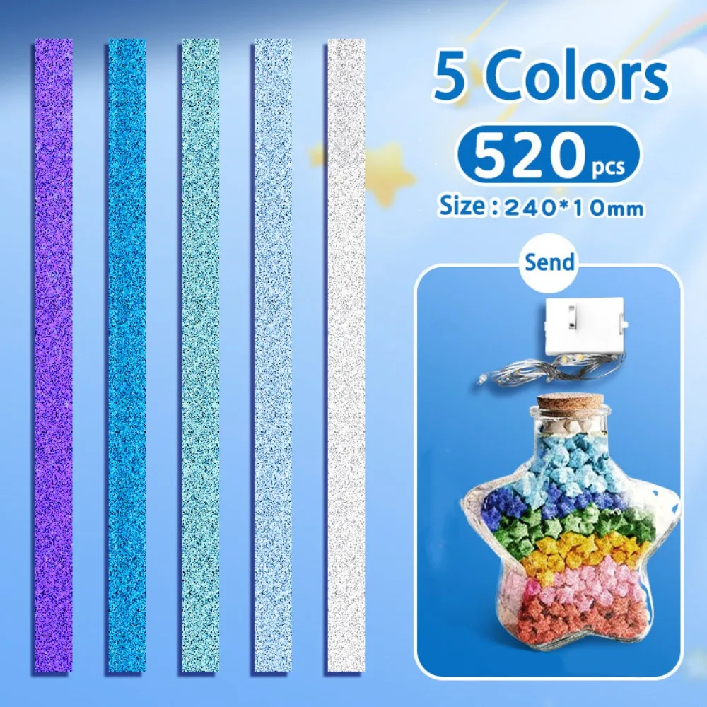 

Бумажные звезды-оригами из стеклянных бутылок с блестками, блестящие звезды-счастливчики, декоративные бумажные светильники-гирлянды