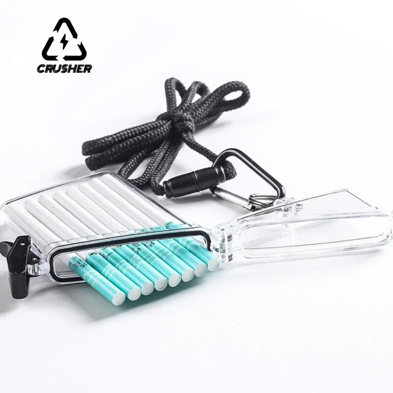 CRUSHER Transparent Cigarette Case Hanging Neck Style Waterproof Sealing Small Tobacco Box Portable Cardcase Smoking Accessories