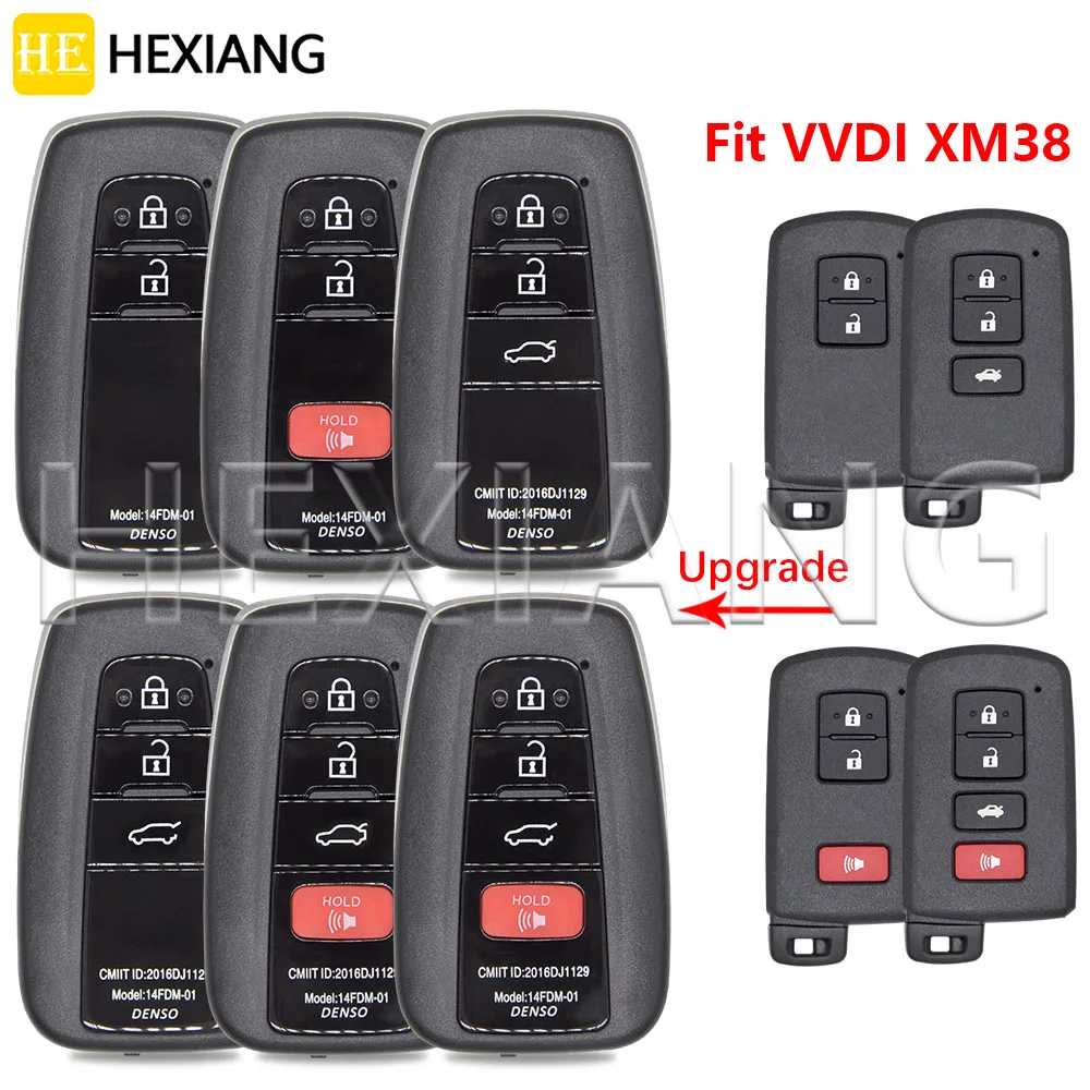 DR 2/3/4 Button Replacement Car Smart Key Shell Support VVDI XM38 For Toyota Corolla Cmary Land Cruiser Prado RAV4 CHR Prius