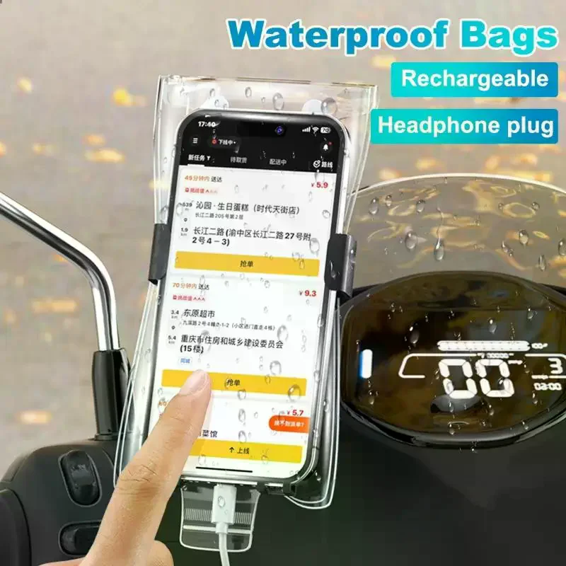 5/10Pcs Thickened Transparent Phone Bag Waterproof & Dustproof Pouch Universal Mobile Phone Multifunctional Storage Bags