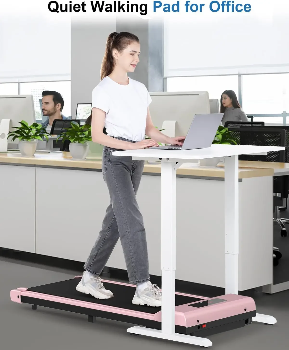 Folding Running Treadmill Mini Quiet Walking Pad with Wide Runing Belt Under Desk Treadmill Home Foldable Portable Treadmill