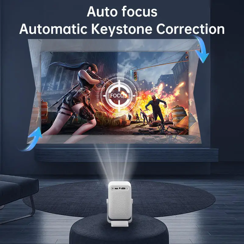 Yinzam HY600 Interactive Protable Projector 300ANSI BT5.0 WiFi Video Projector with Auto Focus Keystone for Meeting Education