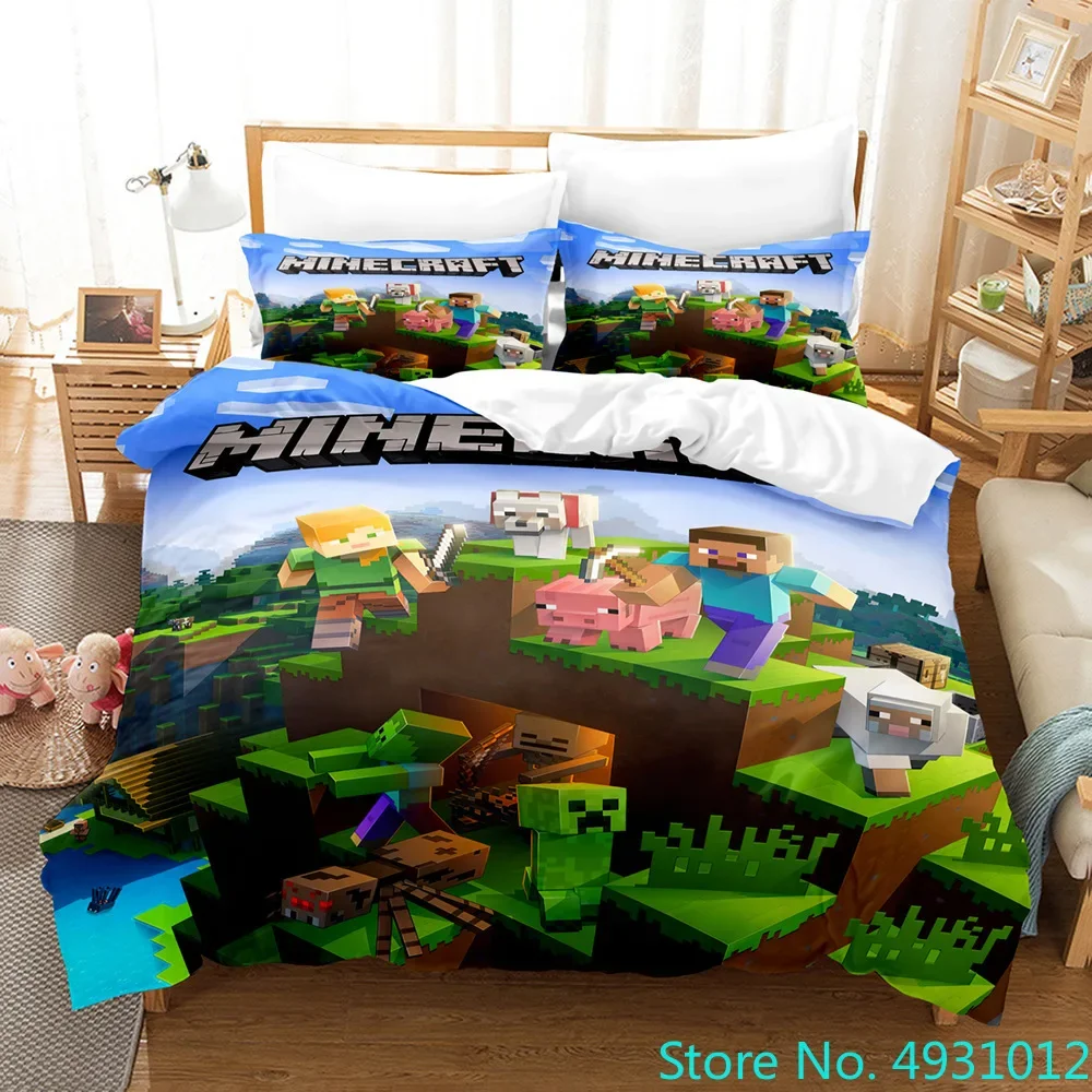 Jeu mon monde chasseurs de monstres ensemble de literie Anime housse de couette avec taies d'oreiller literie simple garçons enfants adulte chambre décor