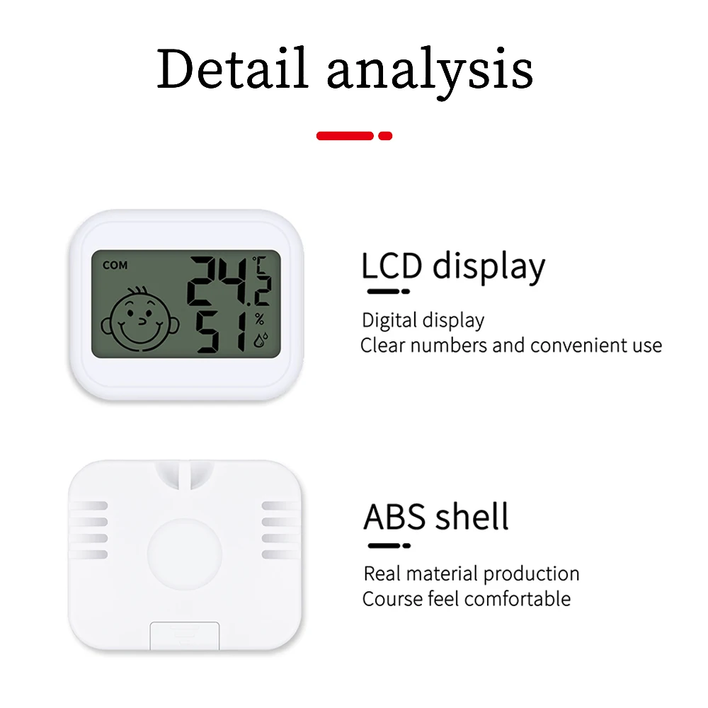 Mini LCD Digital Thermometer Hygrometer Electronic Temperature Humidity Sensor Meter Household Thermometer Weather Station