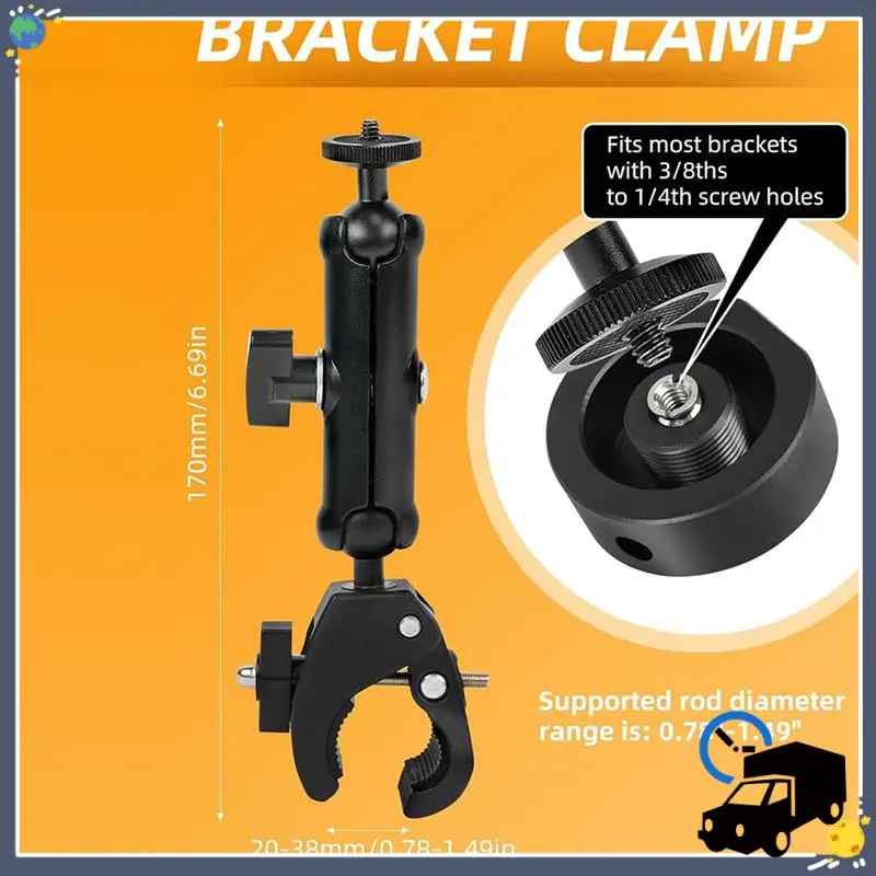 

Lasting RV Ladder Pole Mount With Adjustable Angle Clamp For Starlink Mini For Roof Racks, Rvs, Boats