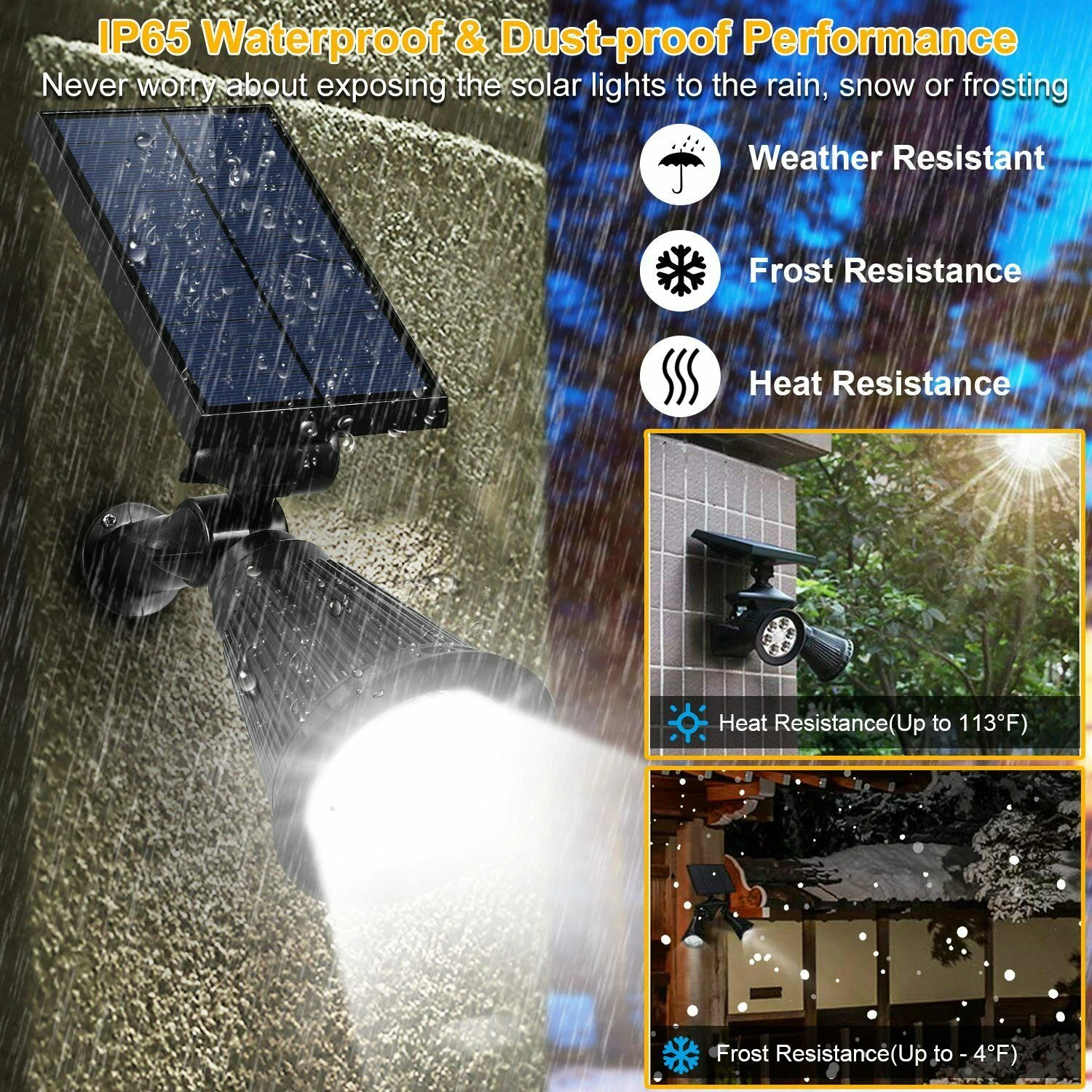 

Enhanced Weather-Resistant Design Spotlights for Improved Visibility and Safety - Set of 2 Energy-Efficient Reliable Durable LED