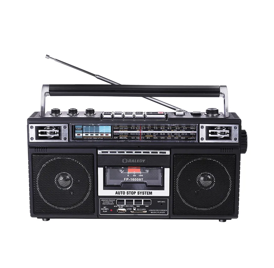 

Cassette Recorder Radio Portable four-band Elderly And Student Rape Radio with Blue Tooth/ USB / SD