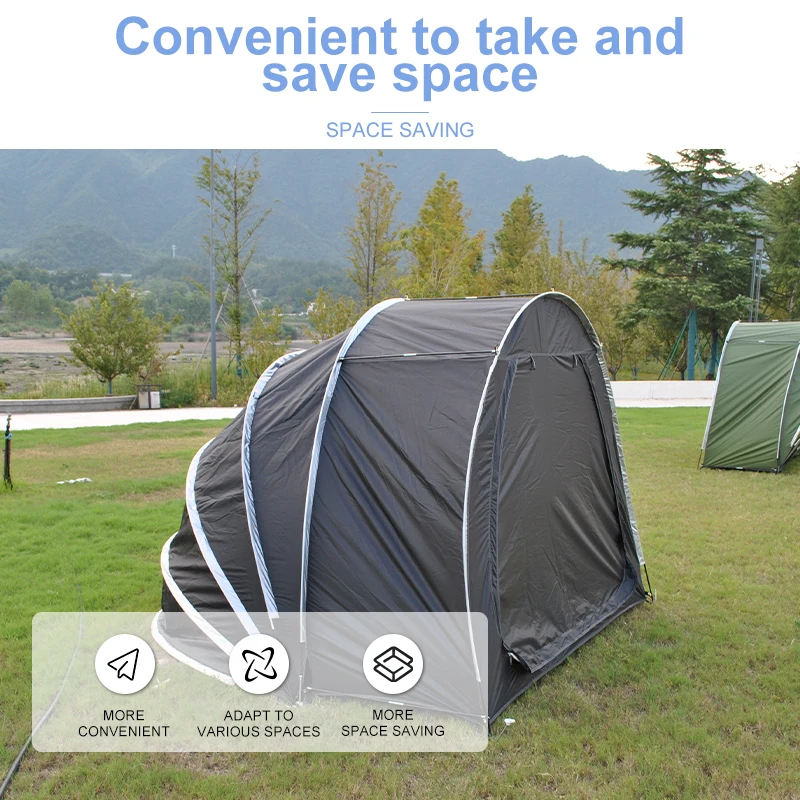 Motorcycle Scooter E-bikes Garage, Portable Outdoor Storage Tent with 5-Position Switch, Windproof Waterproof Cover for Tools