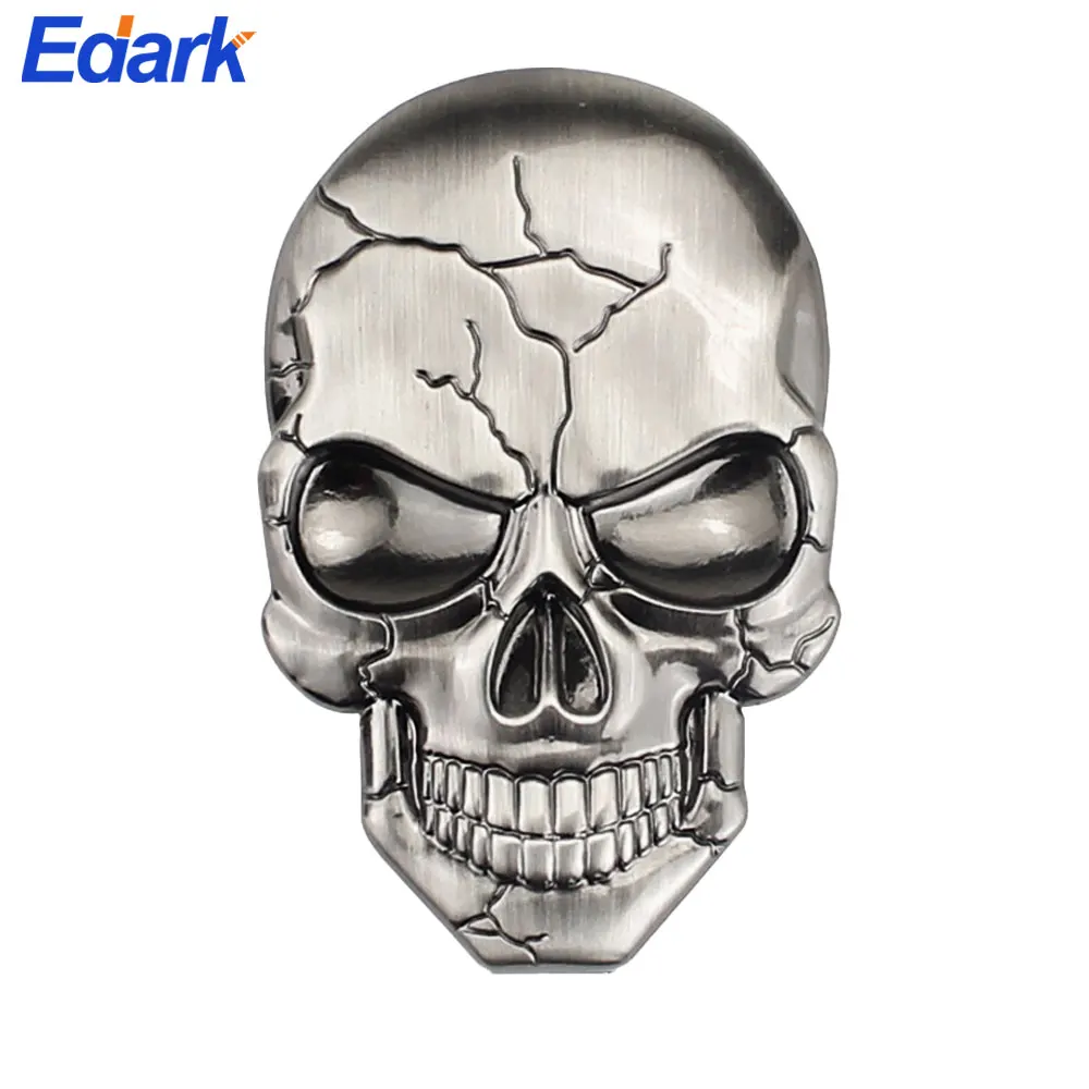 

1 PCS 3D Metal Devil Skull Car Emblem Sticker Chrome Auto Badge Sticker Bumper Decal for Car SUV Truck Motorcycle New