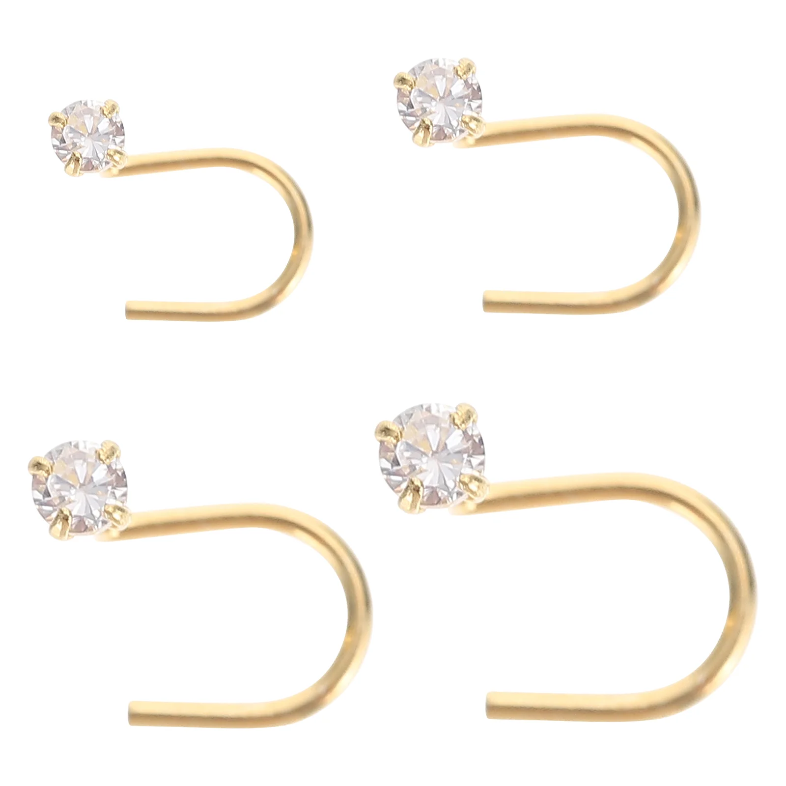 

Silver Nose Piercing Jewelry Faux Studs Earrings Fashion Pure Silver Nose Rings Design Wear for Dance