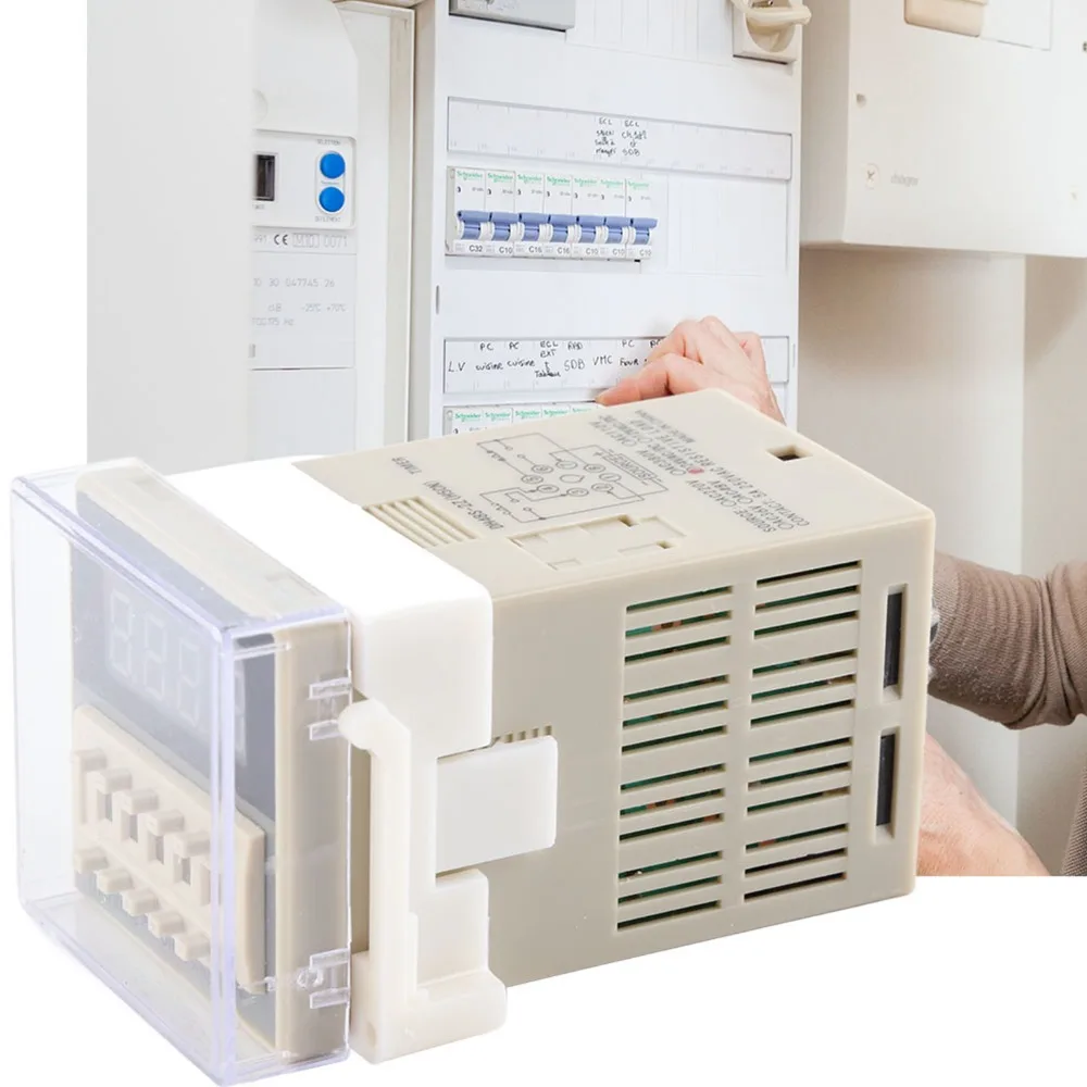 Precision Timing DH48S-2Z Time Relay 24VAC/DC LCD Display DH48S‑2Z Time Relay 0.01S-9999H Digital Time Relay Control Panels