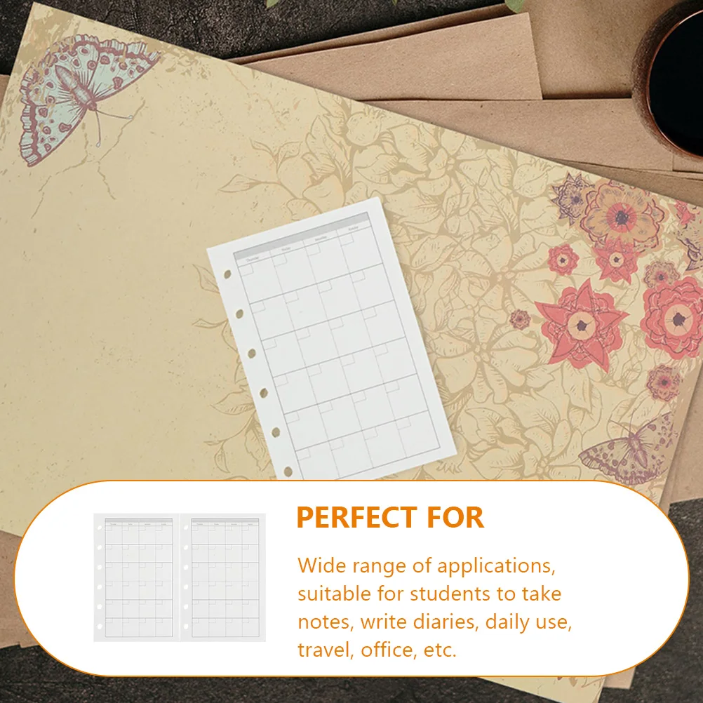 

2 set 2 Sets Loose Leaf Notepad Thick Smooth Sheets For Spiral Notebooks A7 Refill Paper Notebook Replacement Inserts Handheld