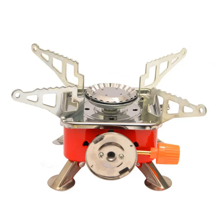 

Mini Camping Durable Gas Butane Stoves Outdoor Barbecue Lightweight Portable Folding Stove Burner With Plastic Box 48/carton