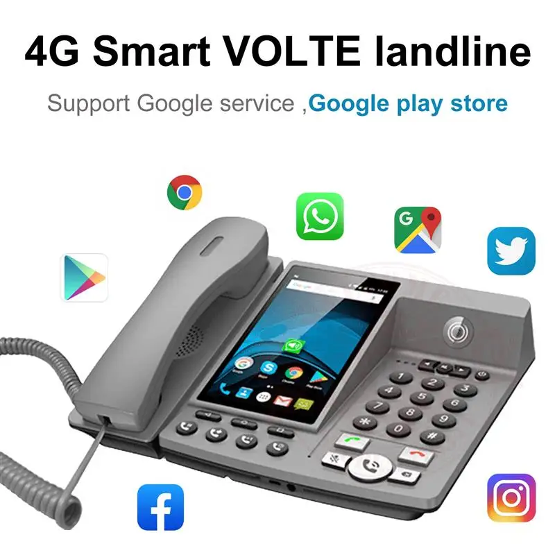 To Smart LTE 4G Fixed Wireless Landline Android 8.1 4G SIM Network Videophone Glob Universal Elderly WIFI Video Mobile Phone