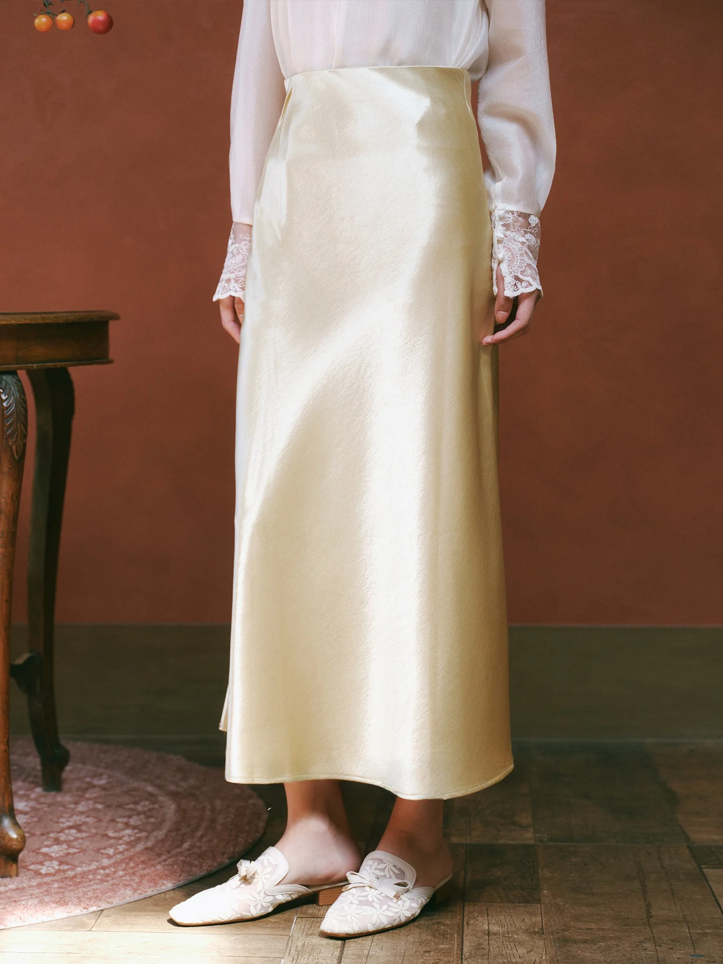 

Новая женская плиссированная юбка-миди McGum Pastoral Jiangnan Gongfu Long A-Line 2025 года в элегантном традиционном китайском стиле