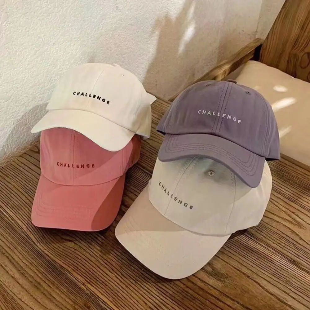 Sports Outdoor Hip Hop Letter Embroidery Sun hat Visors Cap Ponytail Cap CHALLENGE Baseball Caps