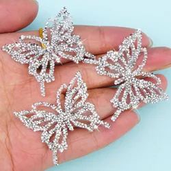 New Cartoon Shiny Bow Butterfly Iron On Crystal Sparkling Rhinestone Beads Patches Diy Appliques Back Glue Stickers For Shoes