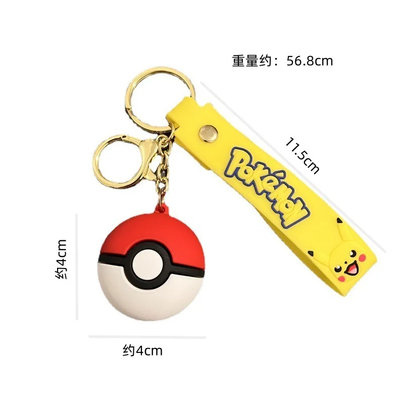 Anime Poké Ball Keychain Cute Pokémon Cartoon Peripherals Backpack Decoration Charms Birthday Party Gifts Children's Toys