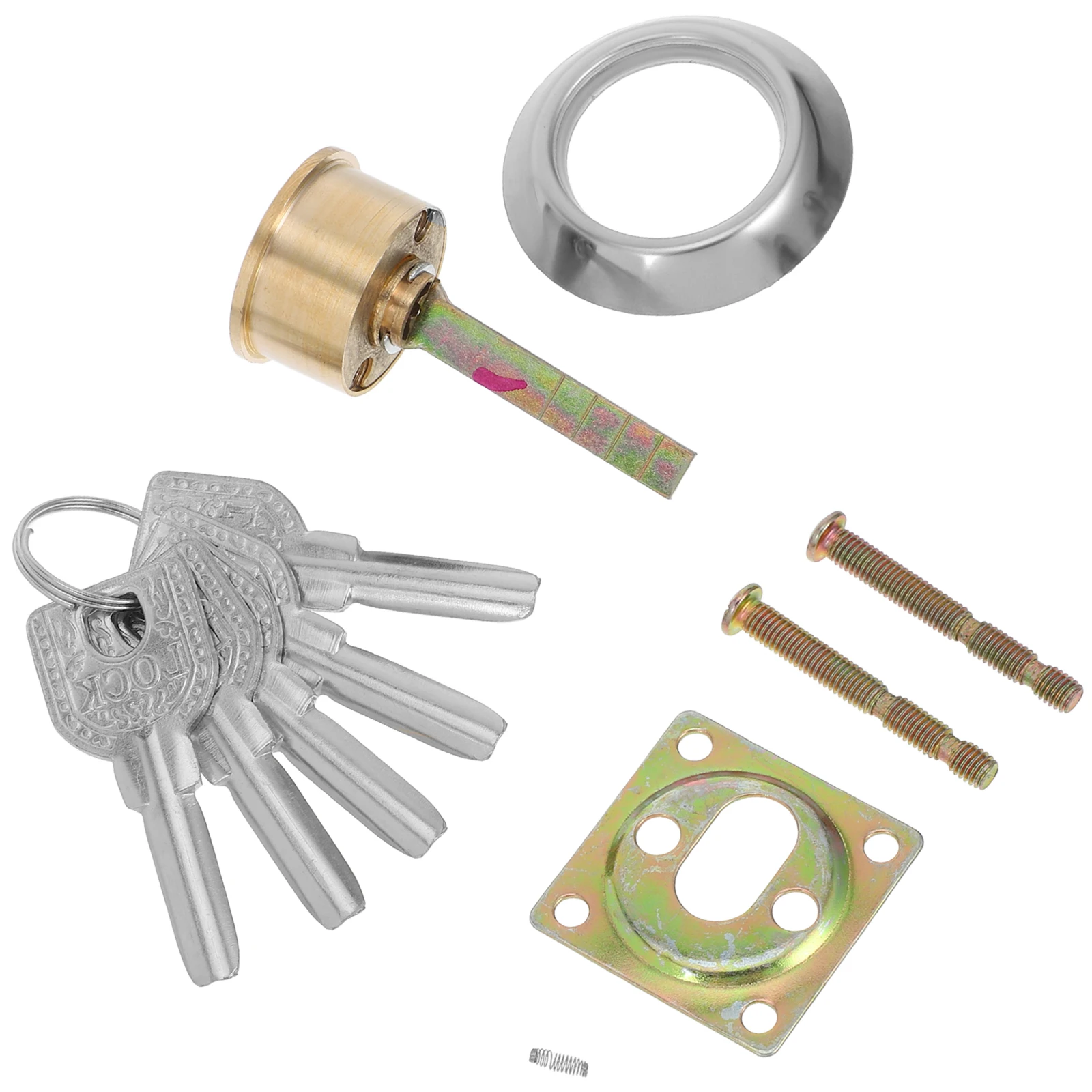 

Universal Door Lock with Copper Security Lock for Household Exterior Front Back Doors Fire Door Replacement Security