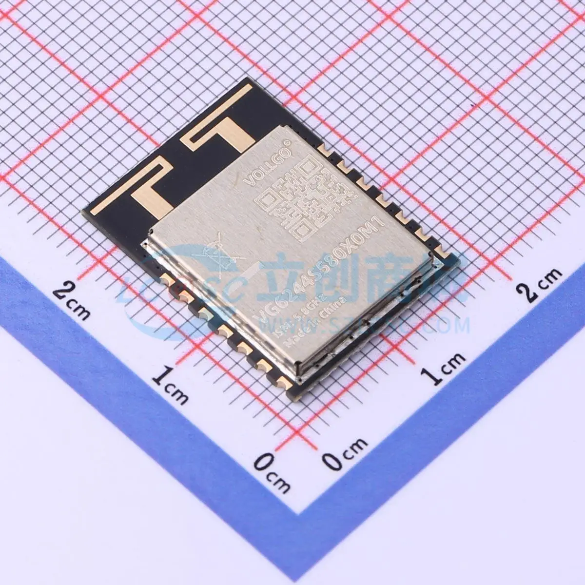 2 PCS Vollgo VG6244S580X0M1 RF Module 5.8GHz SPI 4.5V-5.2V