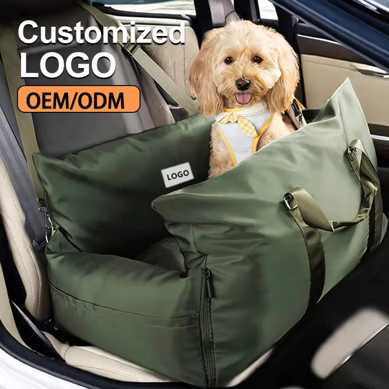 

Luxury Waterproof Dog Car Seat Bed Comfortable Puppy Travel Pet Car Safety Buckle Customizable OEM Logo for All Season