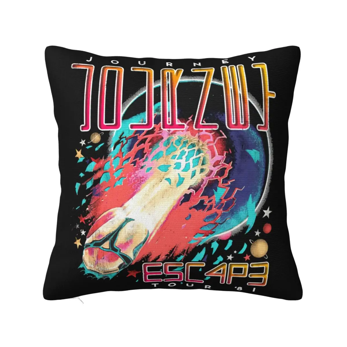 Journey Rock Band Escape Album World Tour Mens Glam Rock Band Concert Fashion Pillow Case