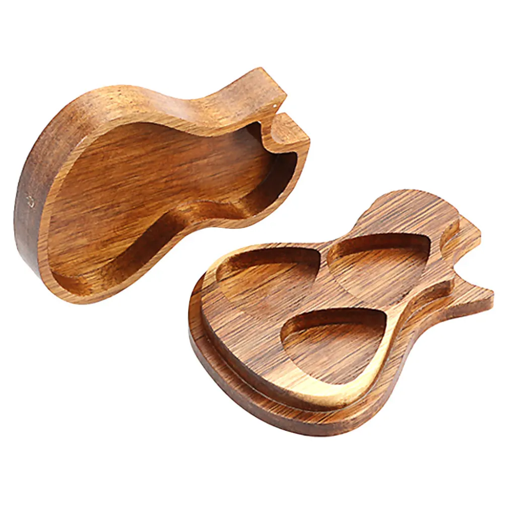 

Guitar Case Holder for Accessories Wood Picks Container Plectrum Holders